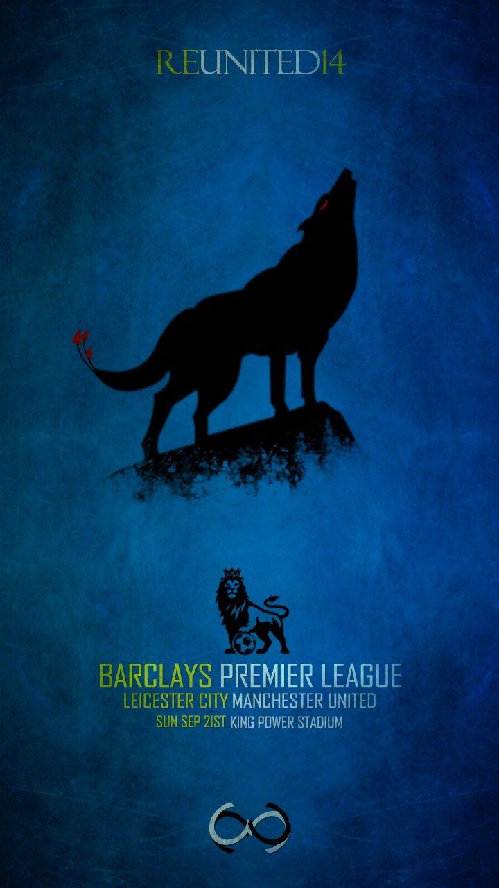 Matchday Poster. Leicester City Football Club vs Manchester United