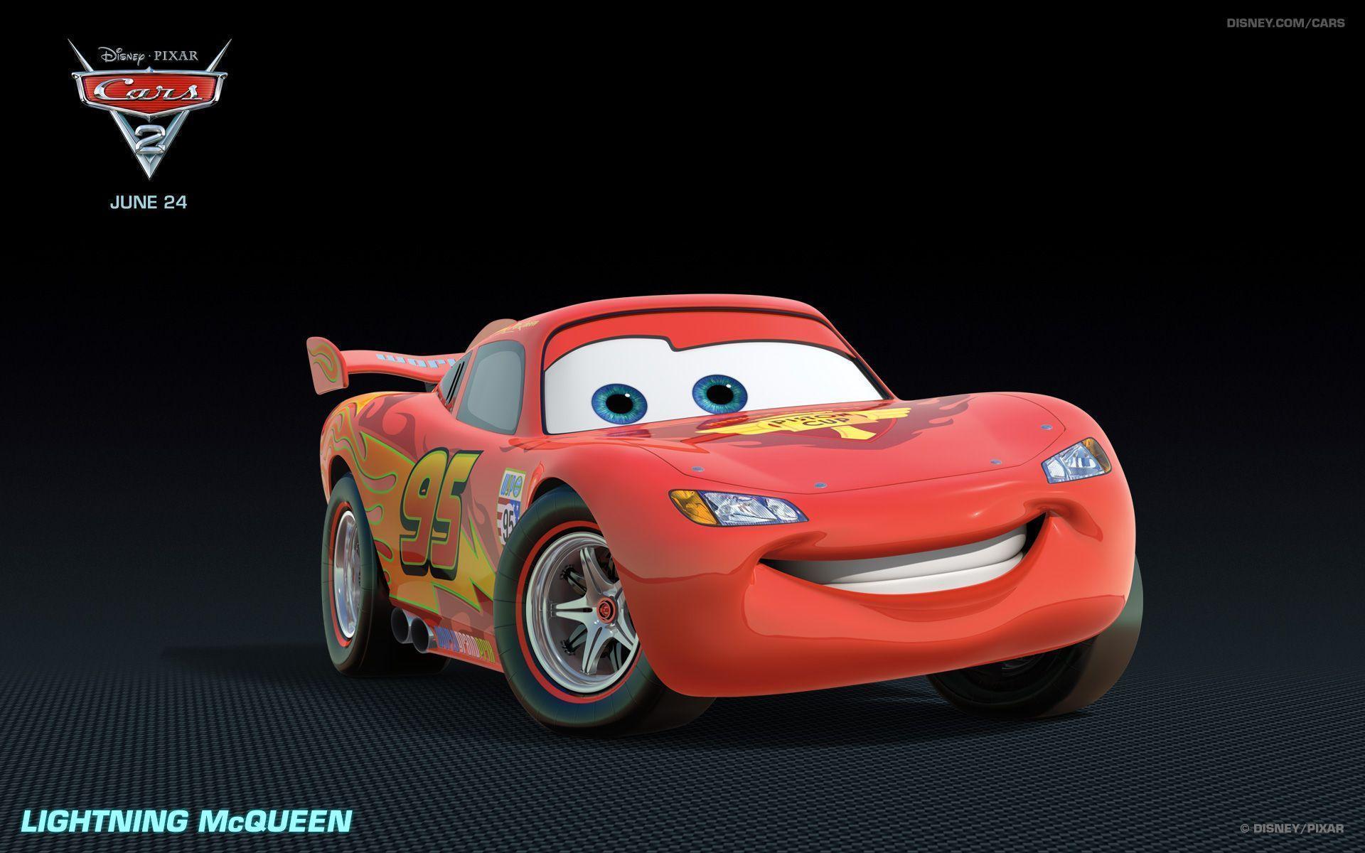 Lightning McQueen the Race Car from Disney&;s Cars 2 HD Desktop