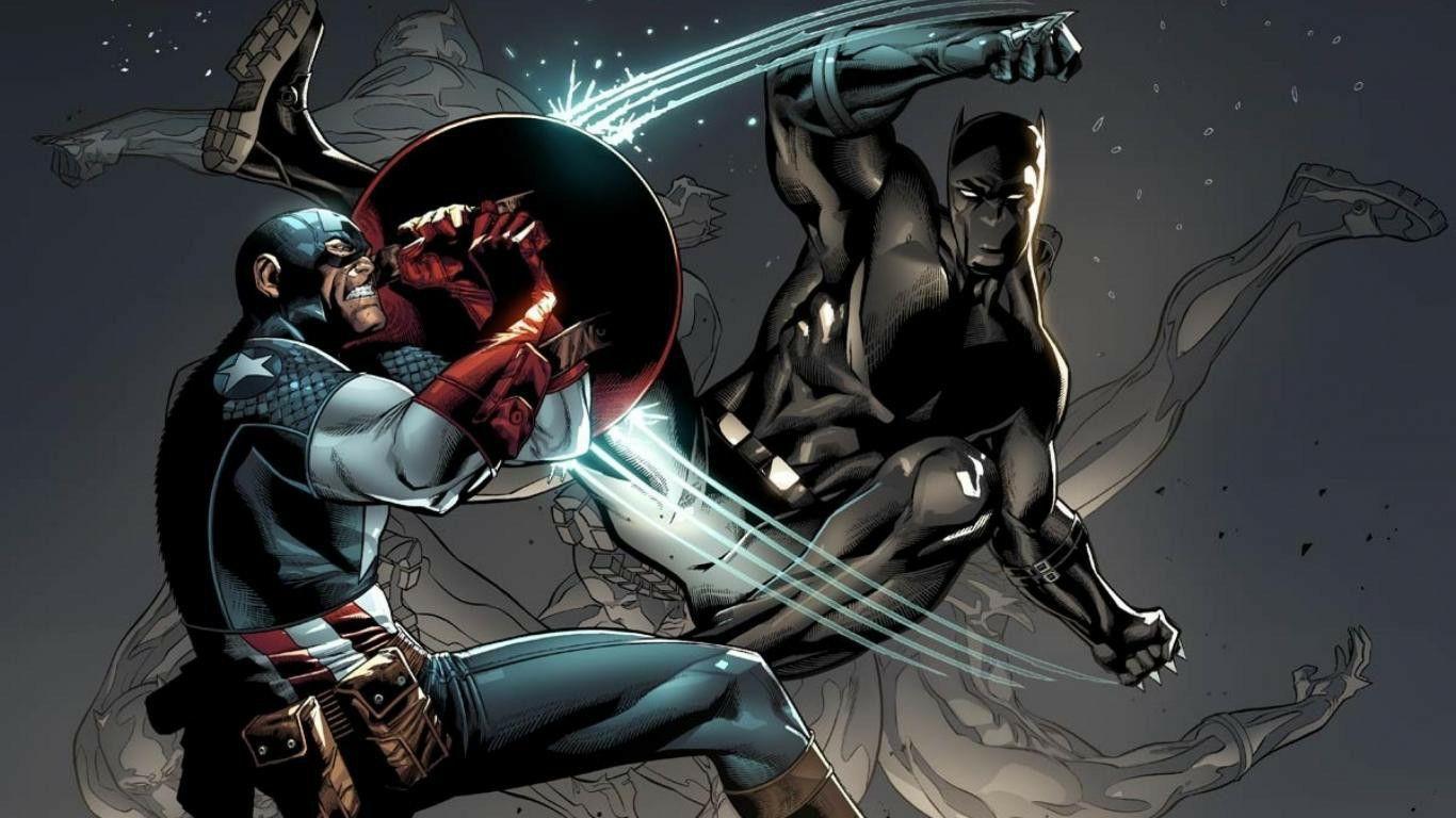 Ironman Captain America Civil War Black Panther Wallpaper
