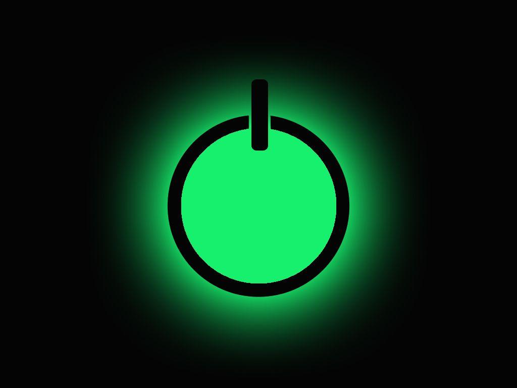 Eyes Green Power Button Wallpaper