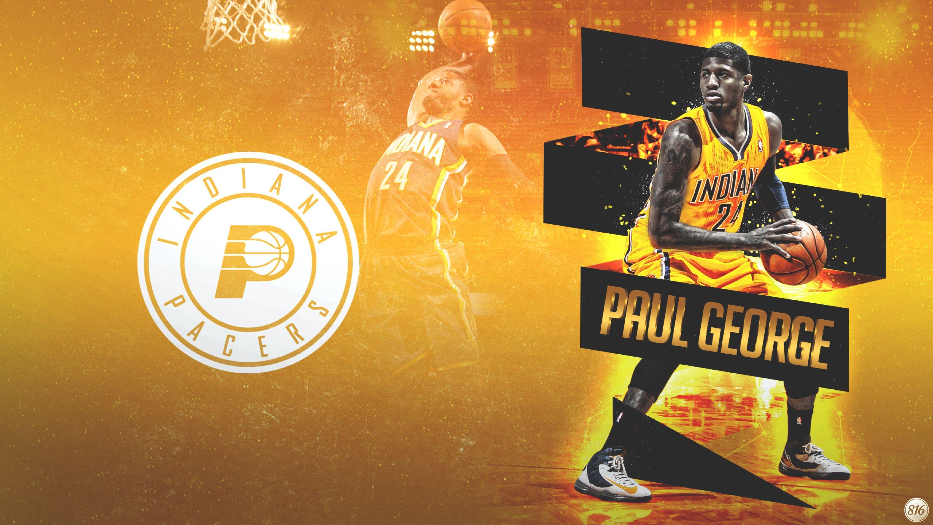 Download Wallpaper 3840x2160 Paul george, Indiana, Pacers