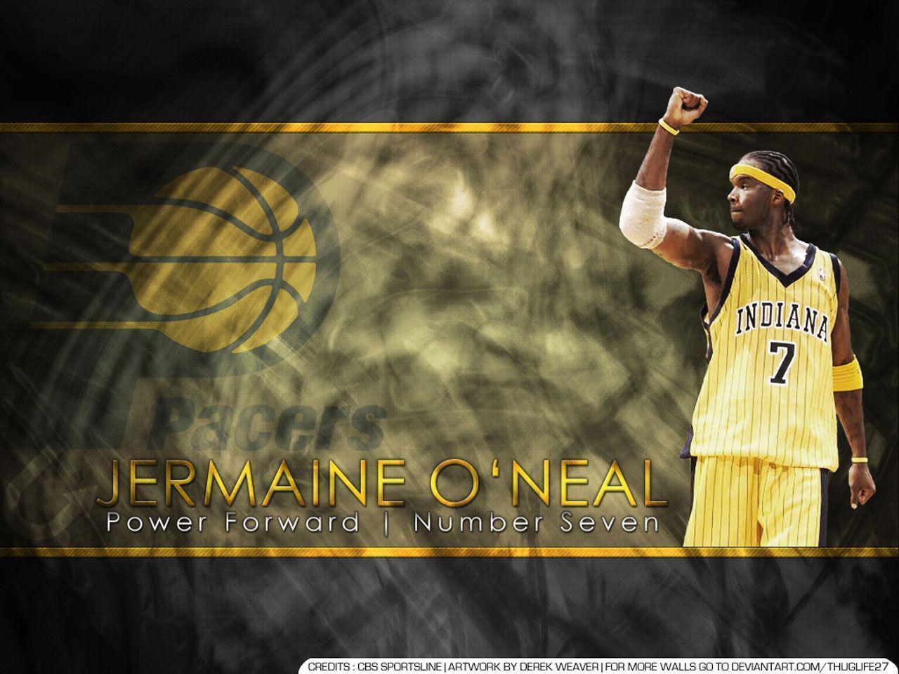 Jermaine O'Neal Indiana Pacers Wallpaper. Basketball Wallpaper