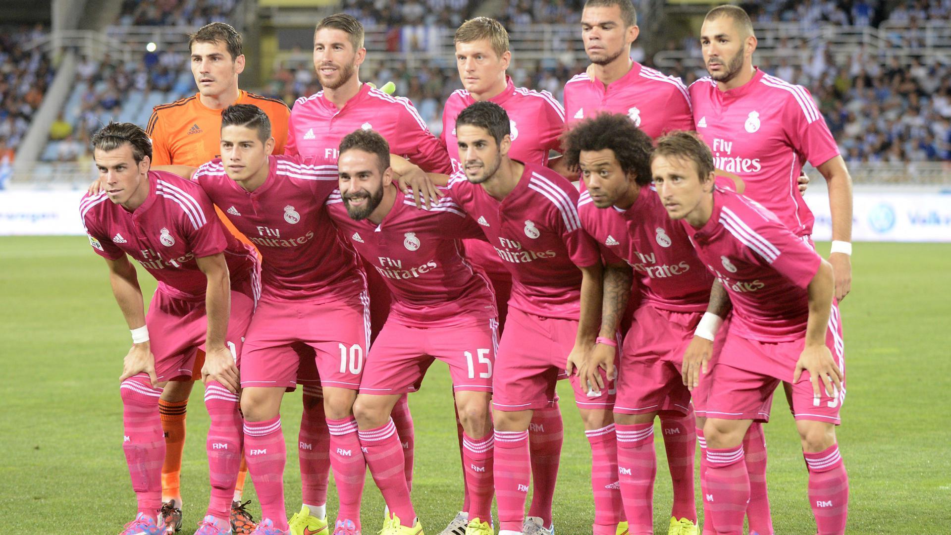 Wallpaper Real Madrid Picture Squad Full Team In Pink On Cover HD