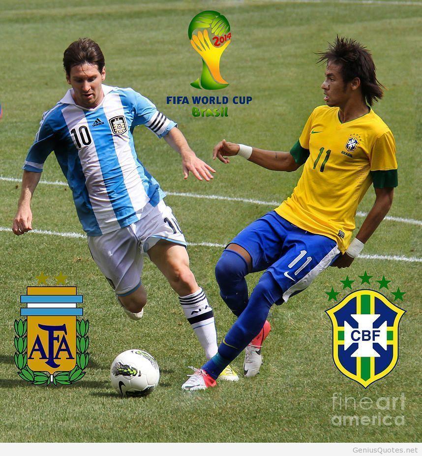 Neymar vs Messi world cup 2014 brazil wallpaper hd