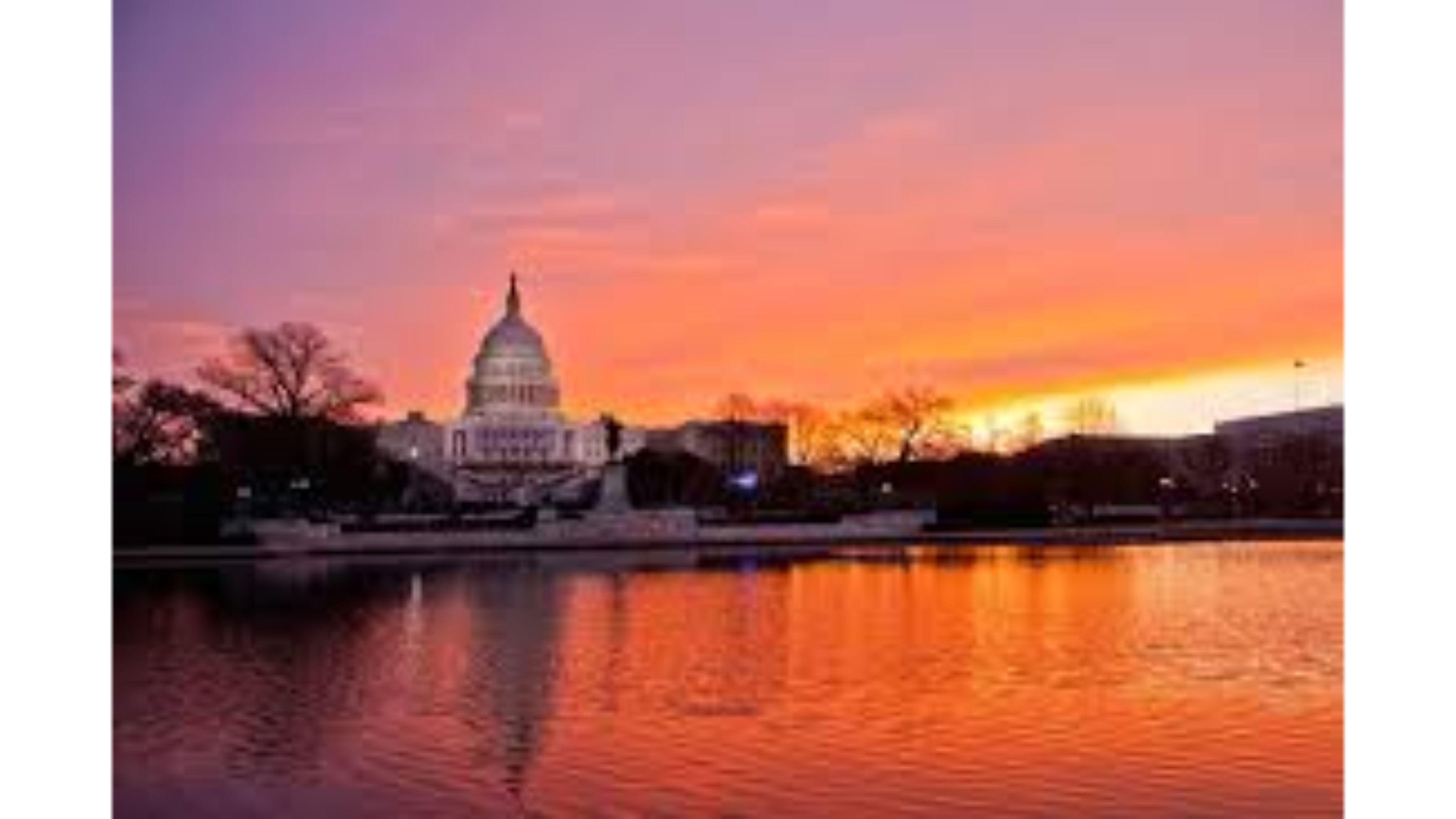 Beautiful Sunset 4K Washington DC Wallpaper. Free 4K Wallpaper