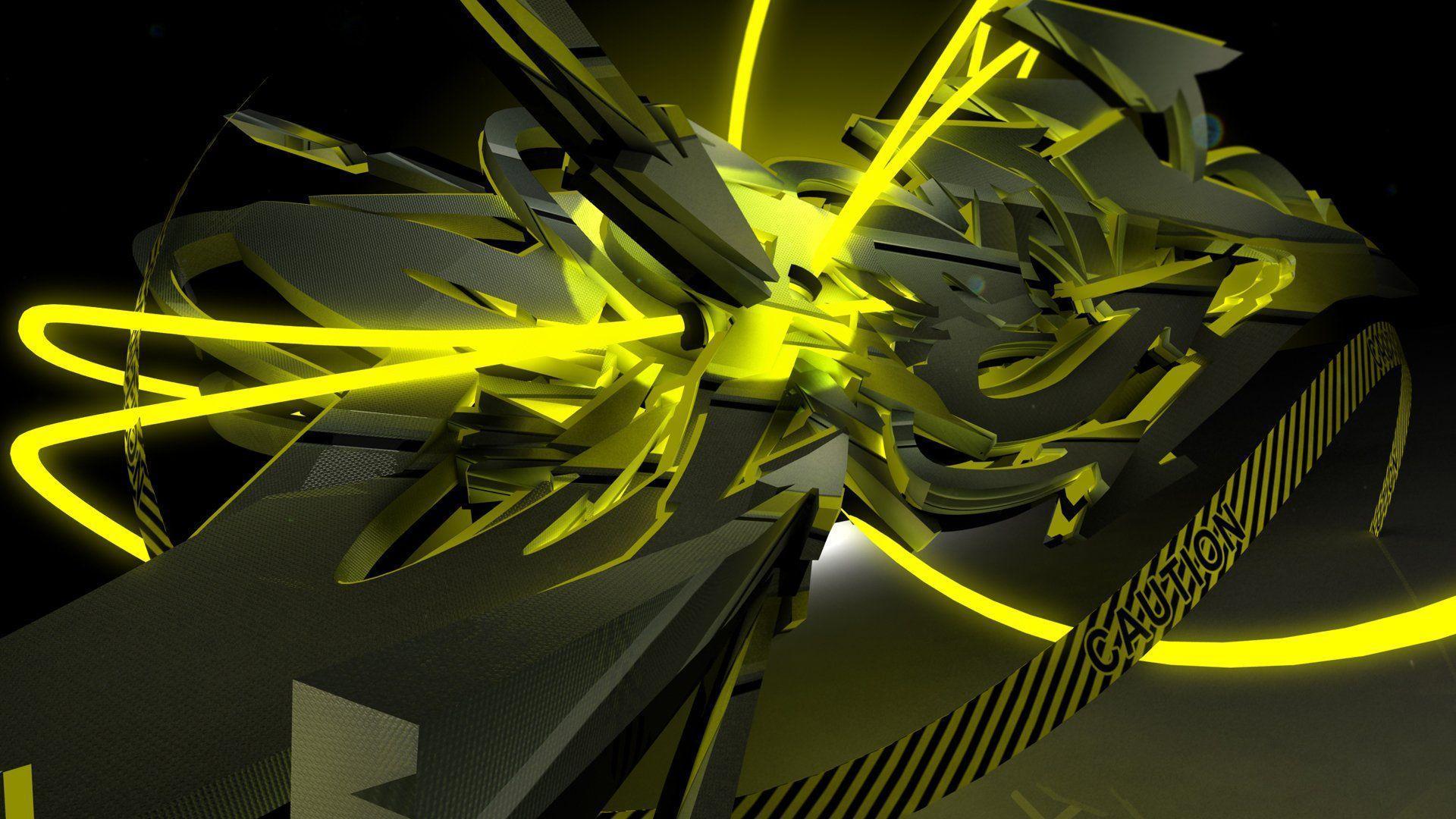 Caution Abstract HD Wallpaper