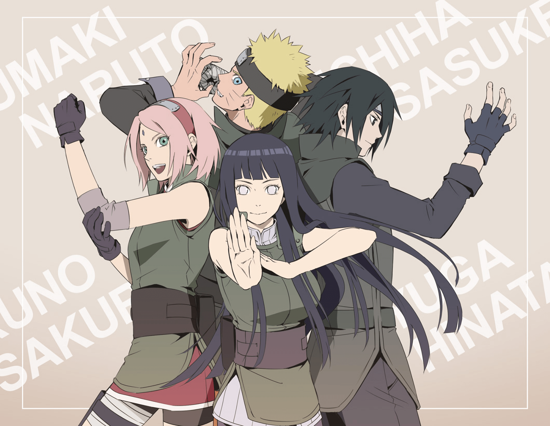 Download 1920x1485 Naruto, Team Sakura, Sasuke, Hinata
