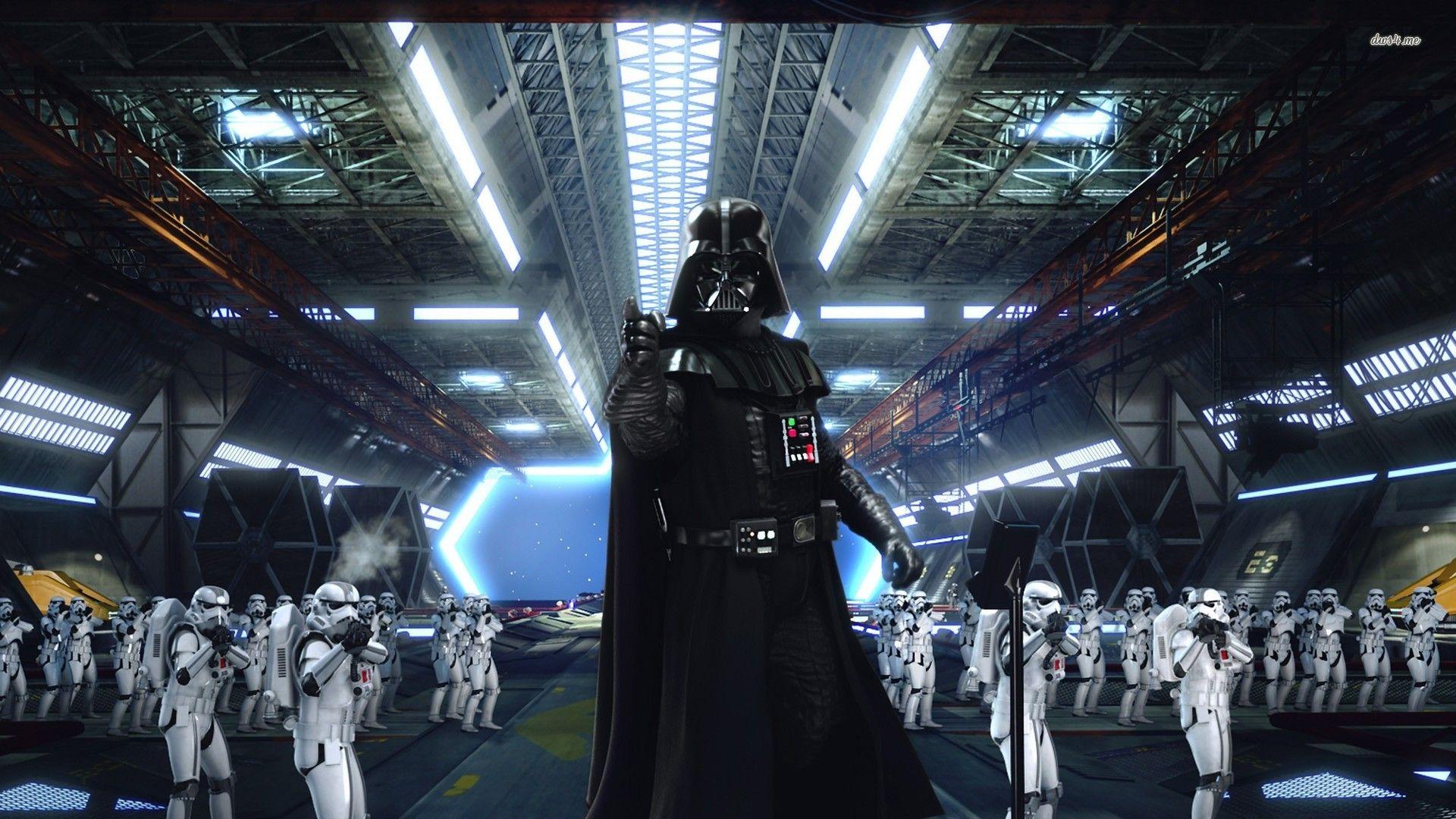 darth vader and stormtroopers 1920x1080 movie wallpaper