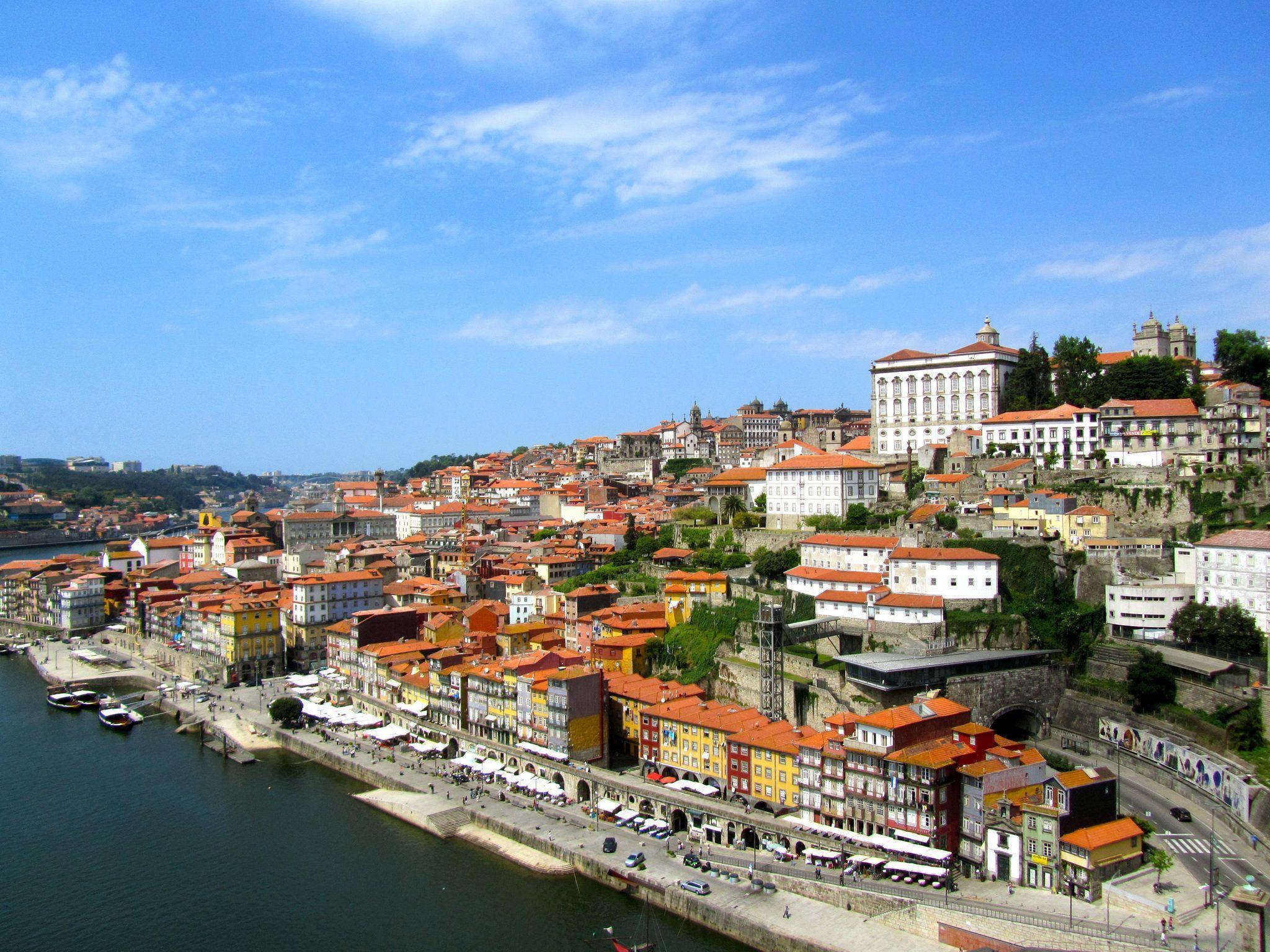 Wallpaper Portugal Houses Sky Porto Cities download photo