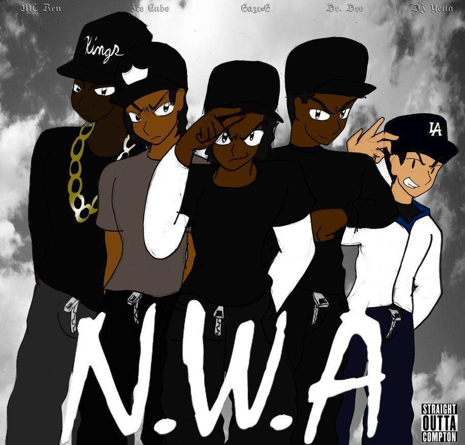 NWA Straight Outta Compton Drawing Wallpaper