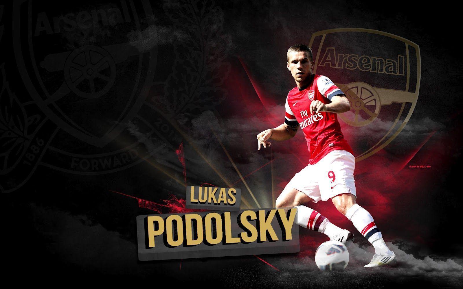 Podolski Arsenal Wallpaper HD Dekstop PC