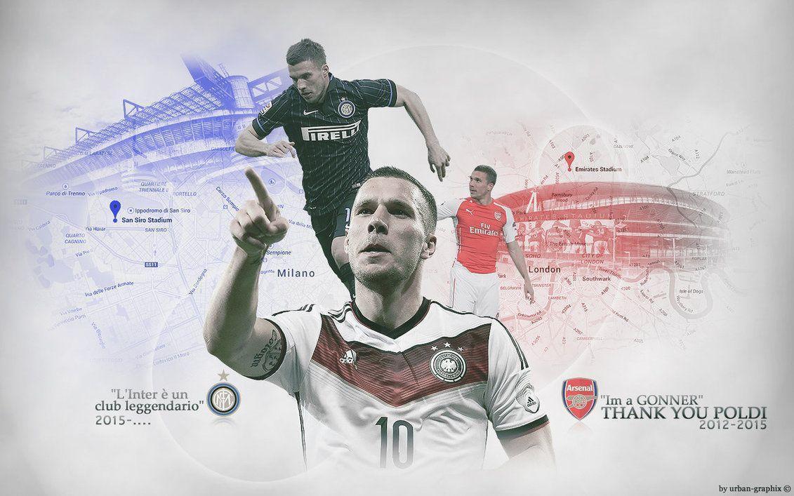 Lukas Podolski Arsenal / Inter By Urban Graphix
