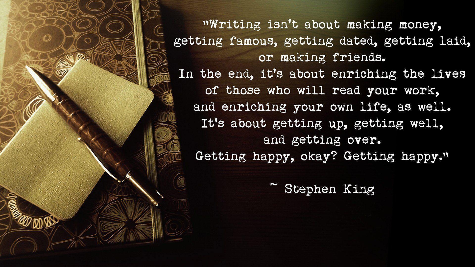 Stephen King About Writing Wallpaper
