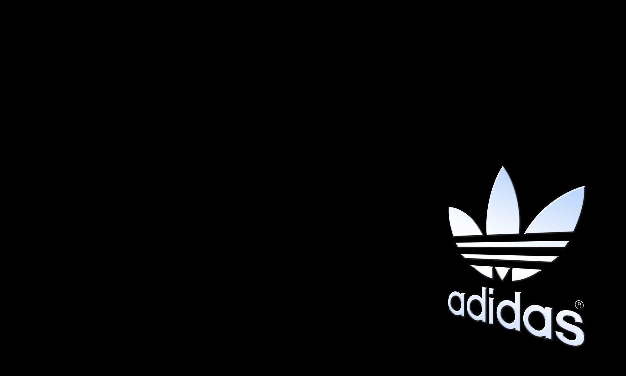 adidas brand logo black background originals HD wallpaper