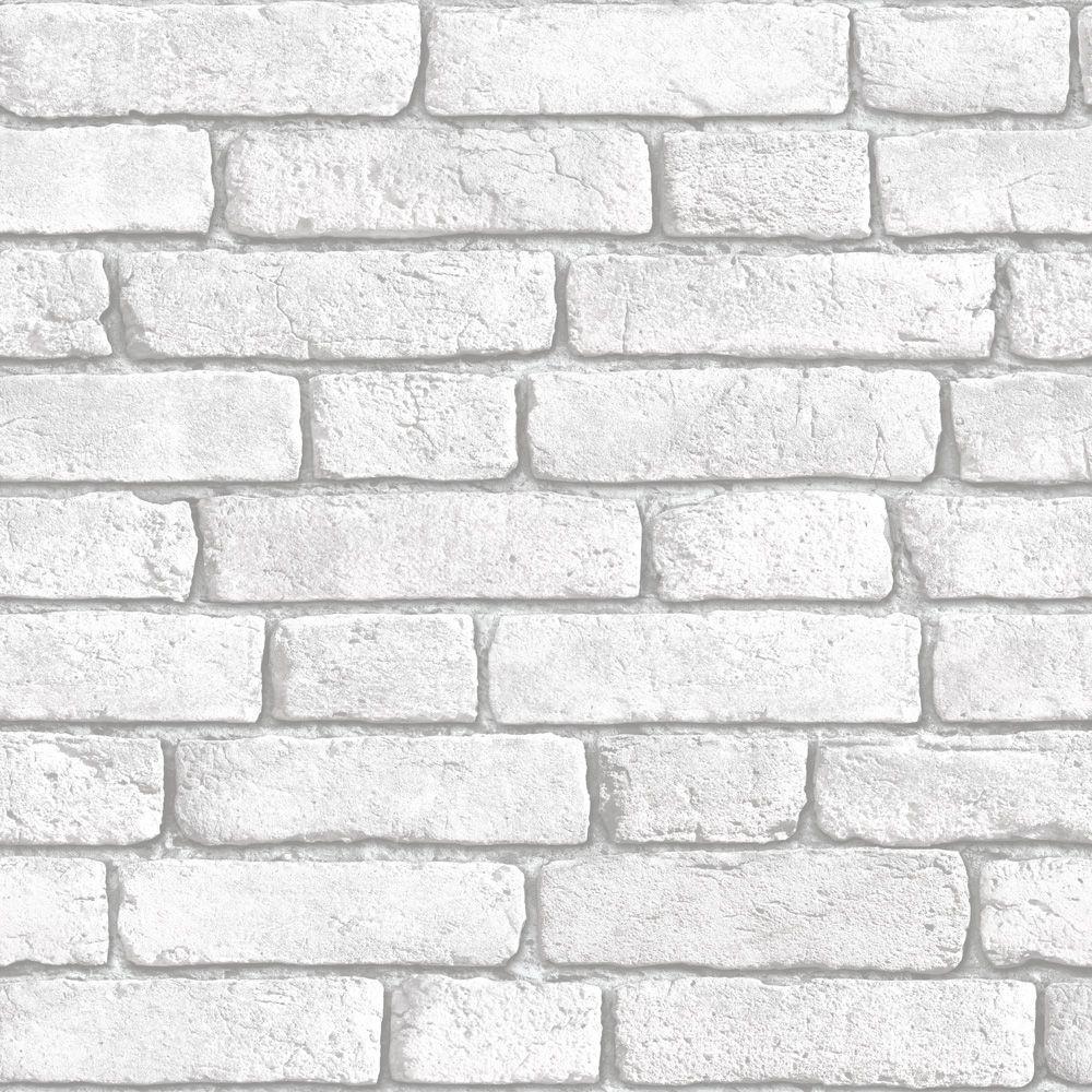 Muriva White Brick Wall Wallpaper. Vinyls, Wallpaper and White vinyl