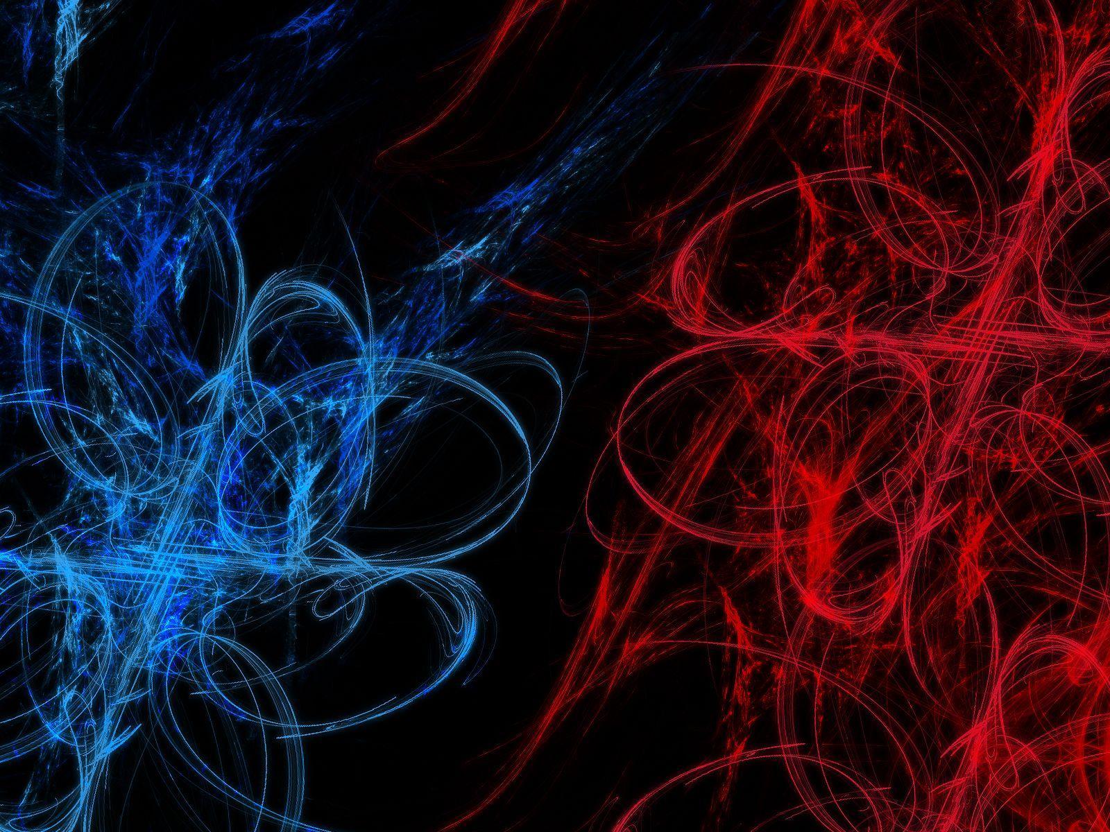 Hot and cold. Abstract Wallpaper. Red and blue