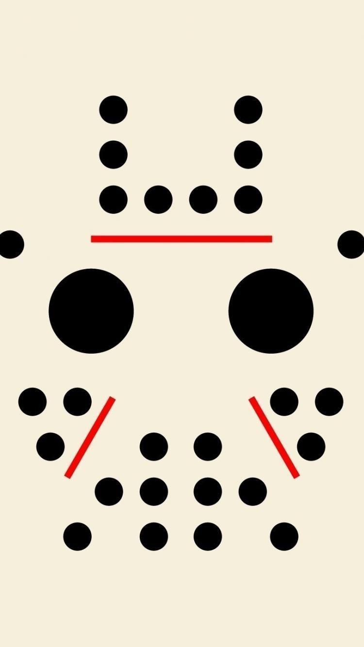 Minimalistic friday the 13th dots jason voorhees faces wallpaper