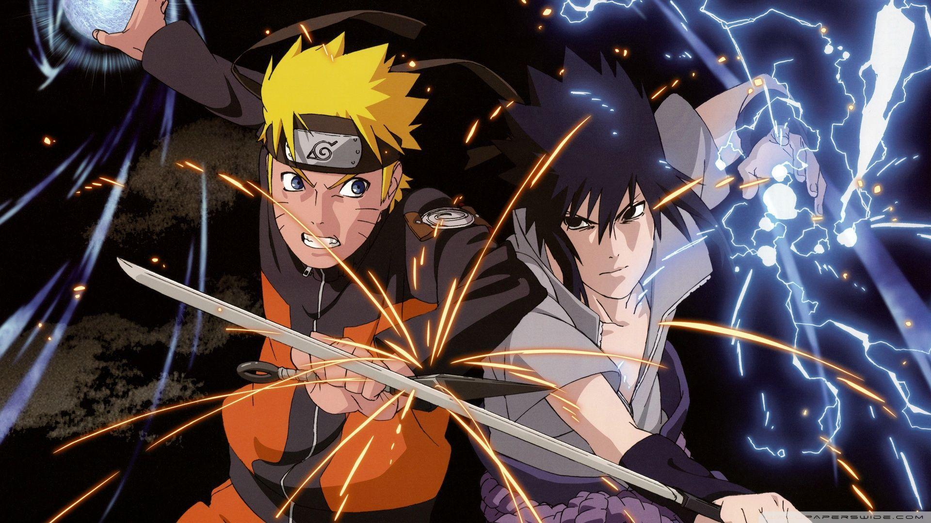 Naruto vs. Sasuke HD desktop wallpaper, Widescreen, High Definition