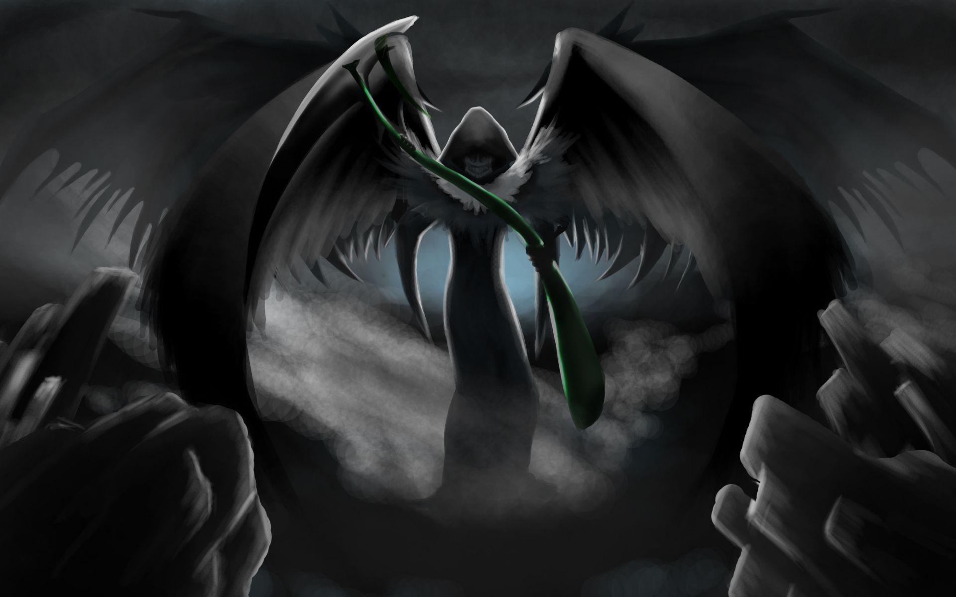 dark art. dark horror gothic fantasy grim reaper death angel art