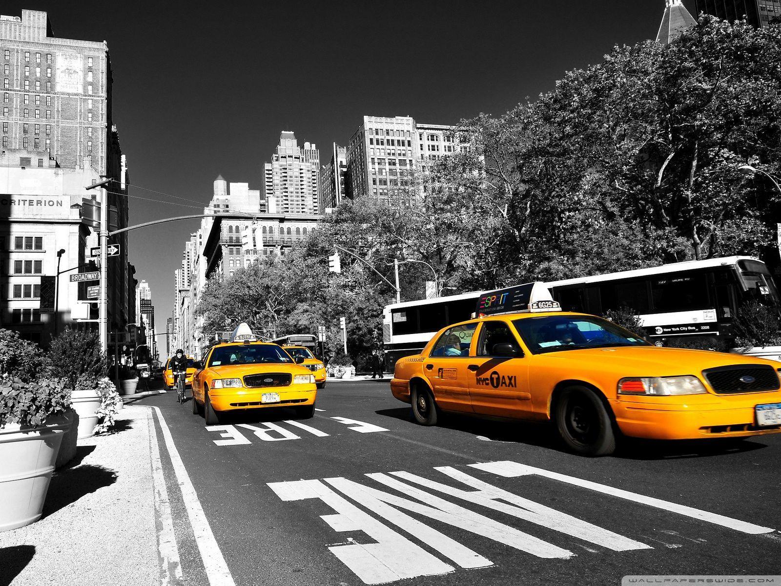 New York Taxi HD desktop wallpaper, High Definition, Fullscreen