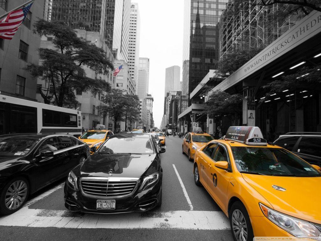 New York City Taxi HD desktop wallpaper, Widescreen, High