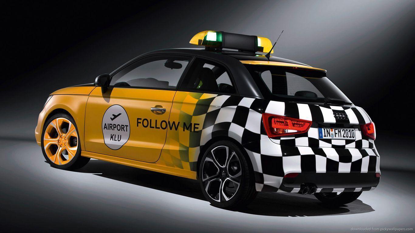 Download 1366x768 Audi A1 Taxi Wallpaper