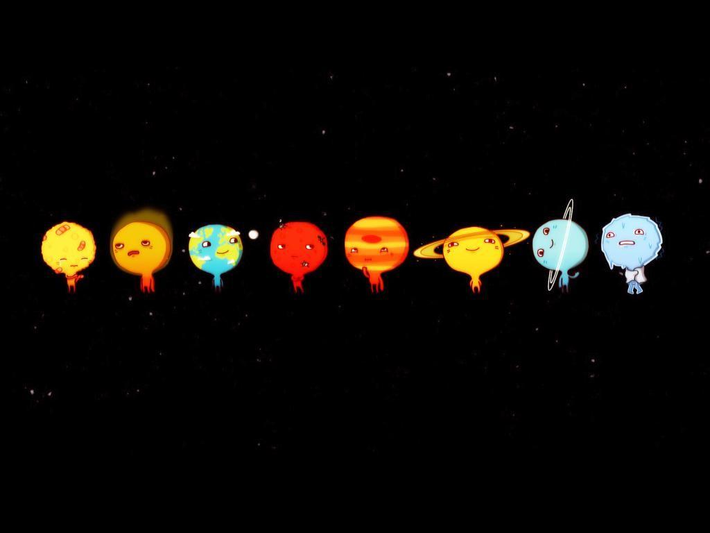 Wallpaper Neptune Cartoon Style Eight Planets Geek Com 1024x768