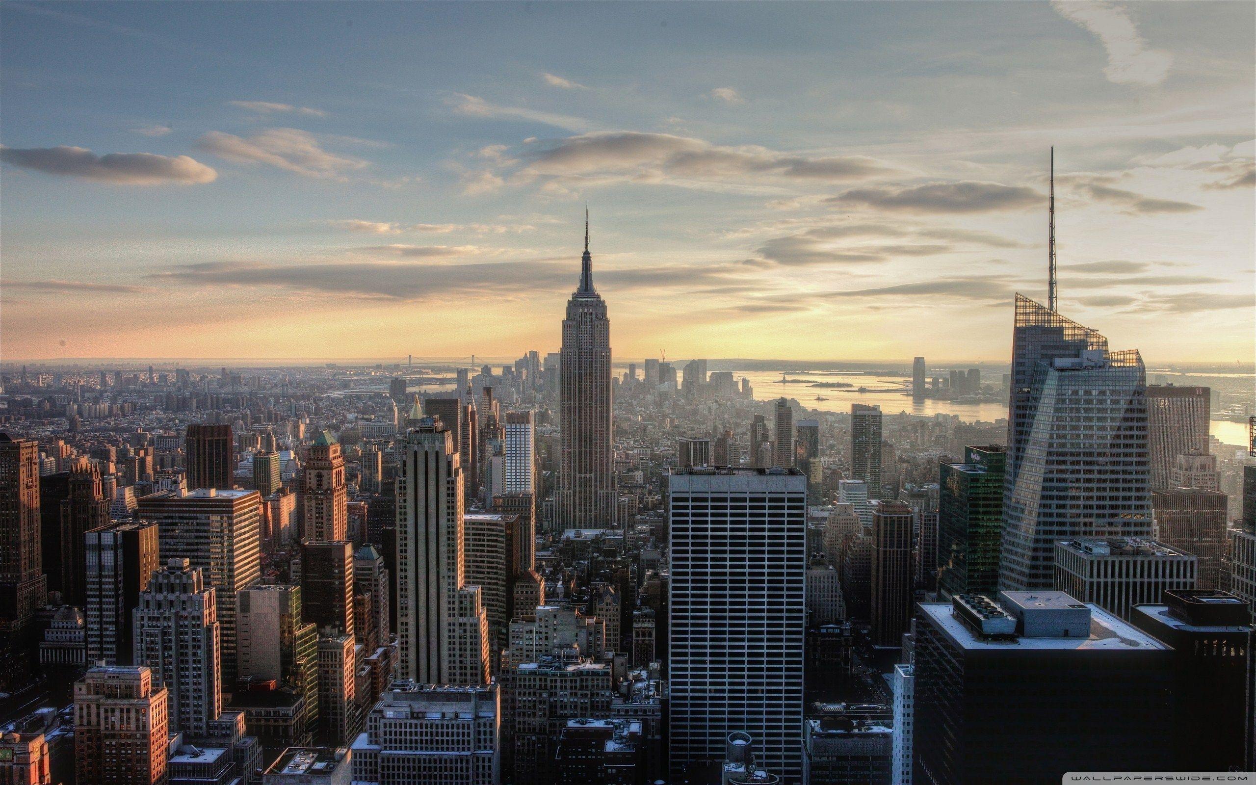 Aerial View Of Empire State Building HD desktop wallpaper, High