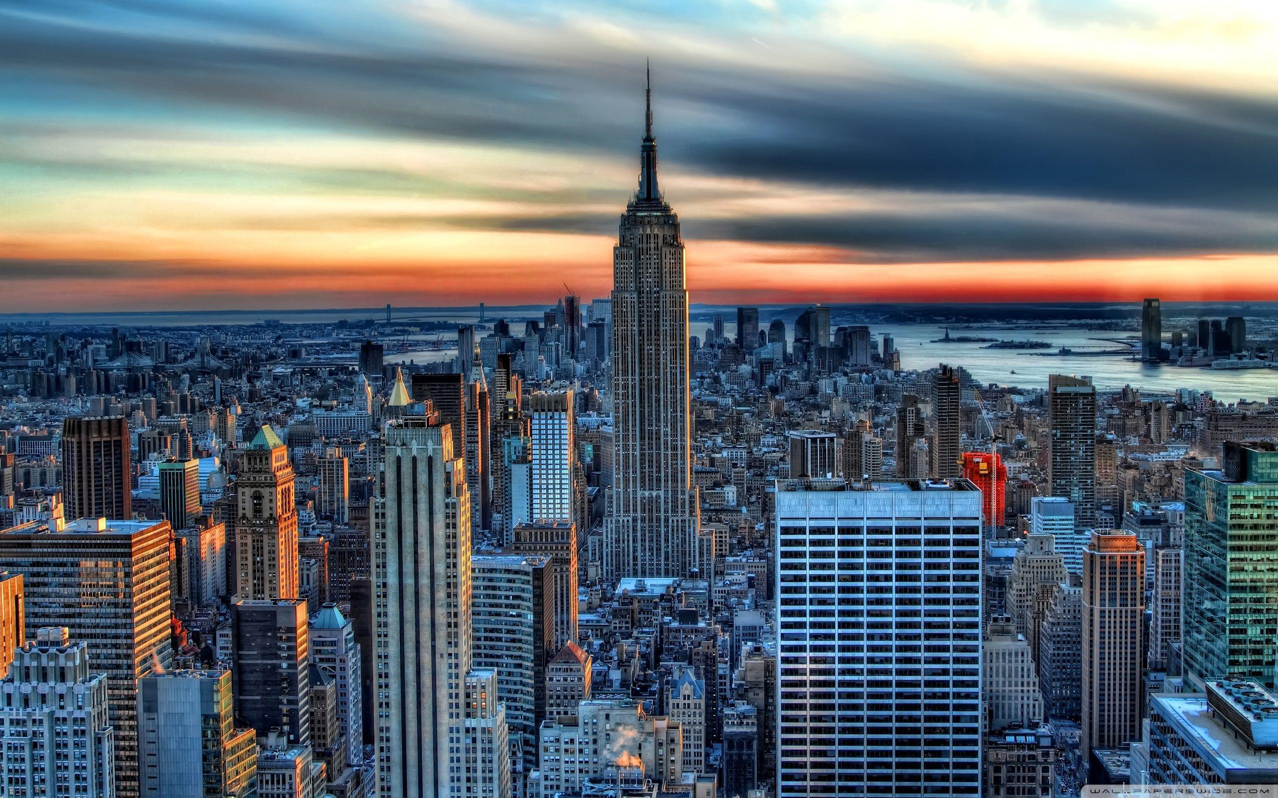 Empire State Building HDR HD desktop wallpaper, High Definition