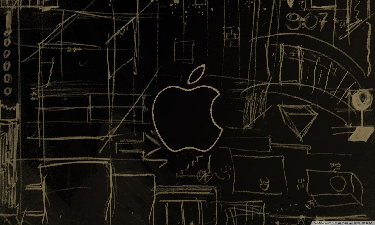 Apple Logo Sketch HD desktop wallpaper, High Definition