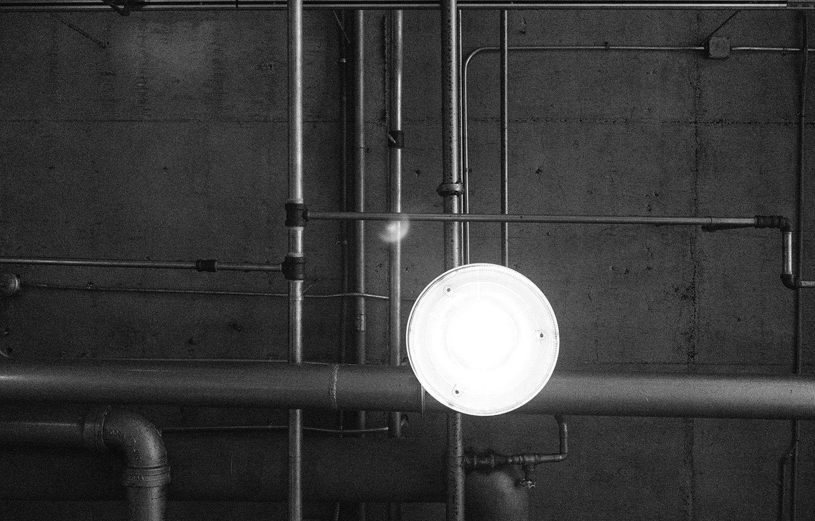 Black, And, White, Industry, Factory, Lamp, HD Grayscale Image