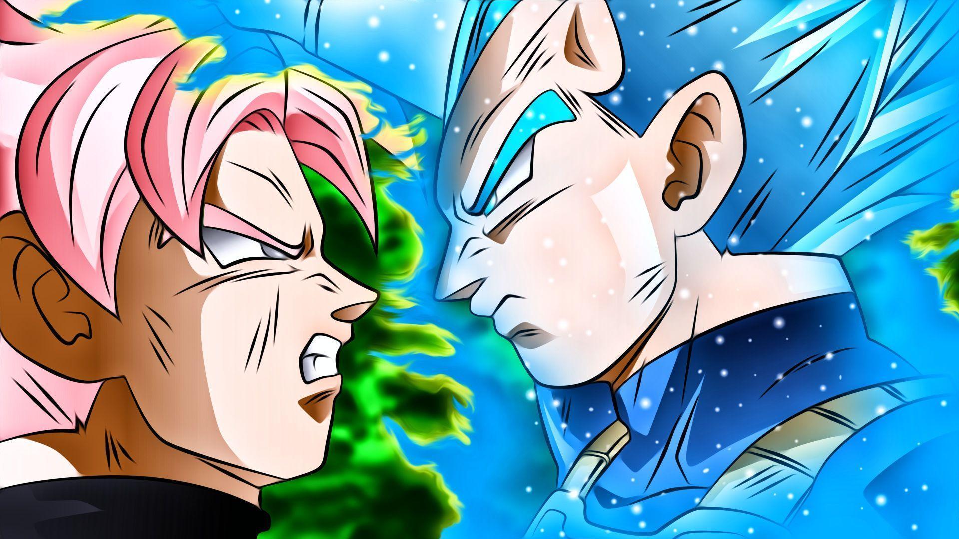 Goku Black vs Vegeta Super Saiyan Bl. Wallpaper