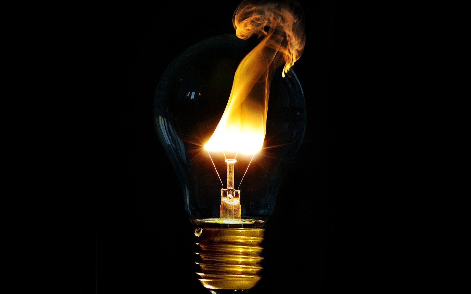 Fire a light bulbs Wallpaper HD / Desktop and Mobile Background
