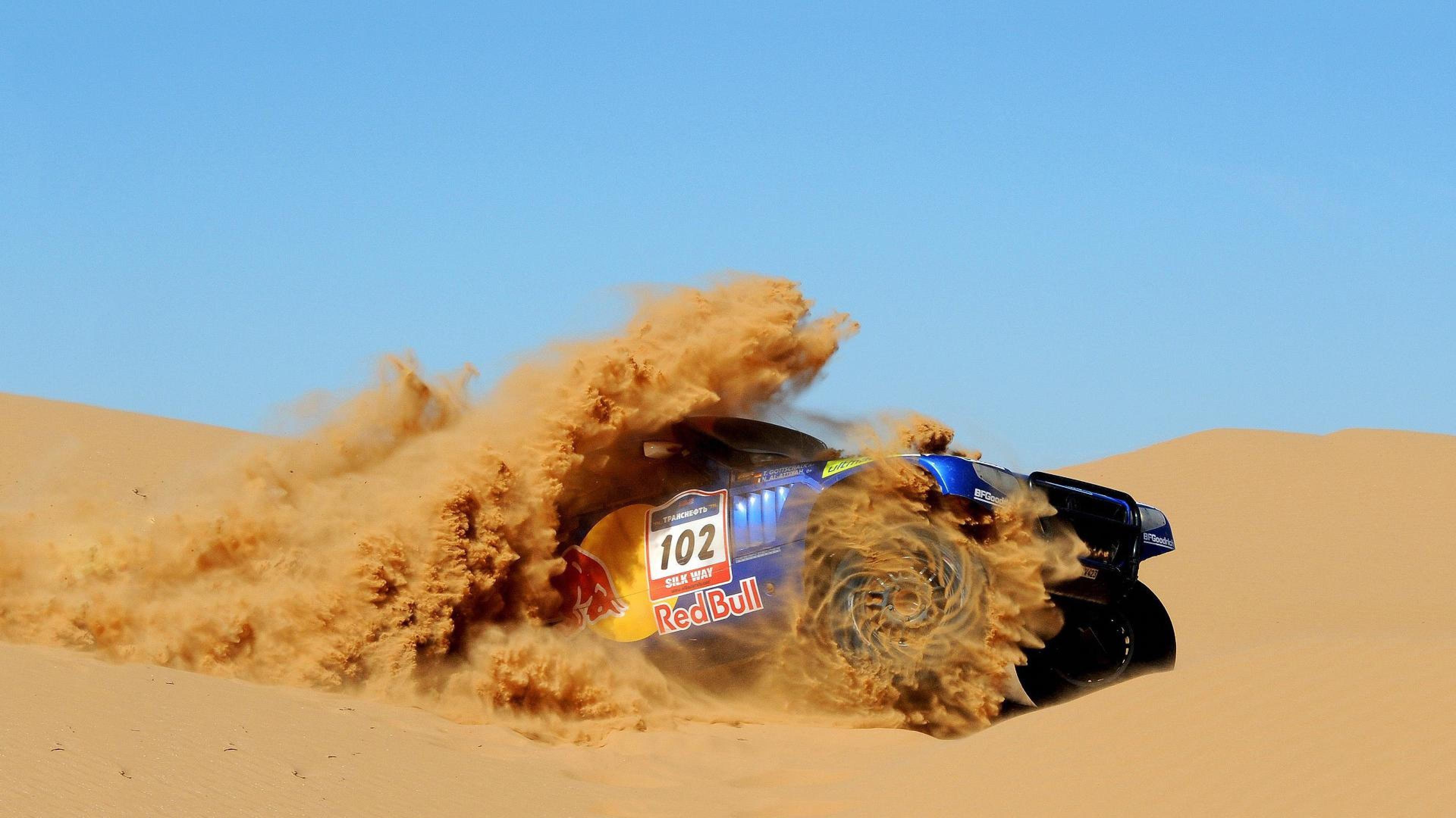 Dakar rally Red bull Sand Rally cars HD Wallpaper, Desktop