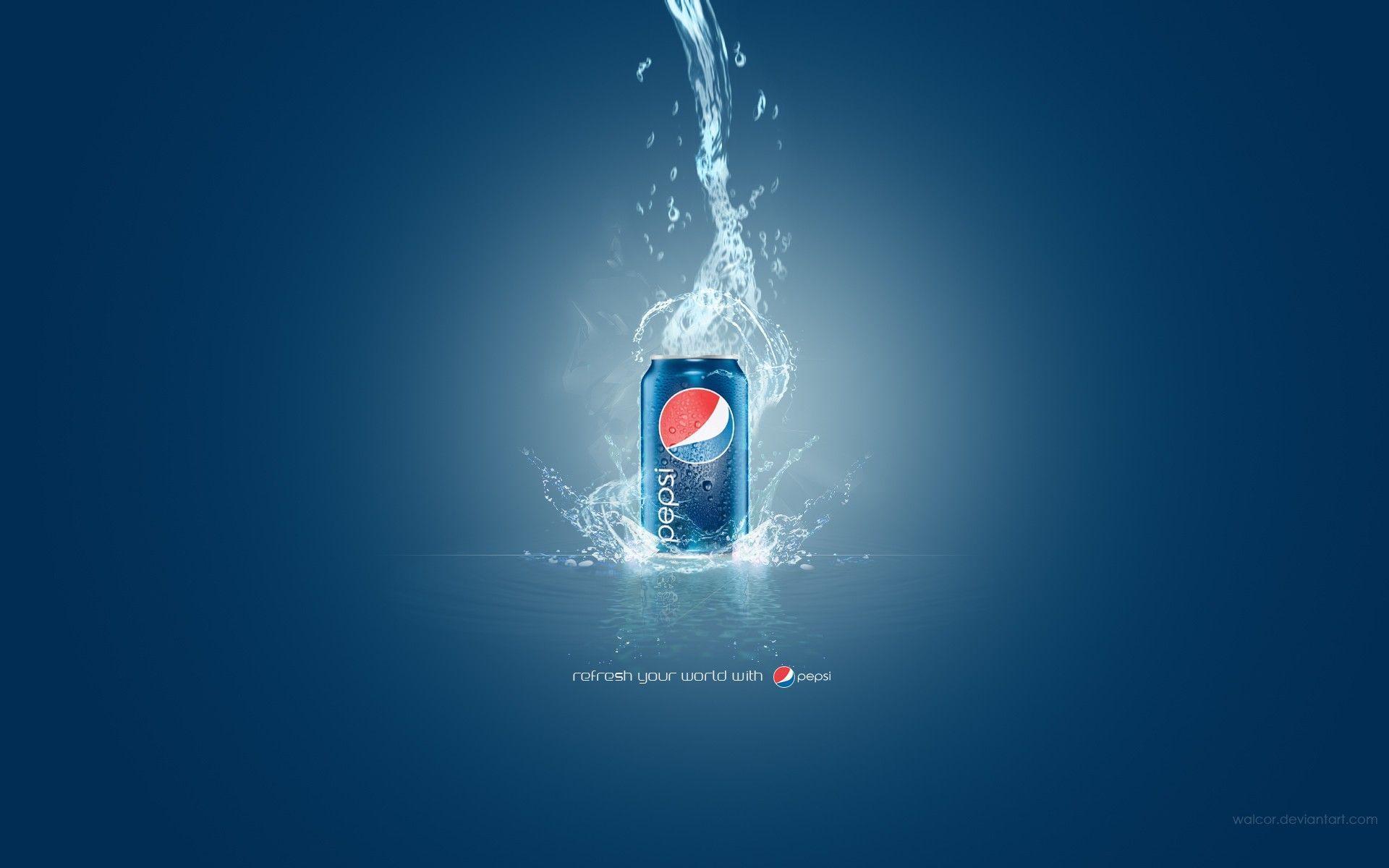 Pepsi Cola Blue Background Wallpaper Download HD