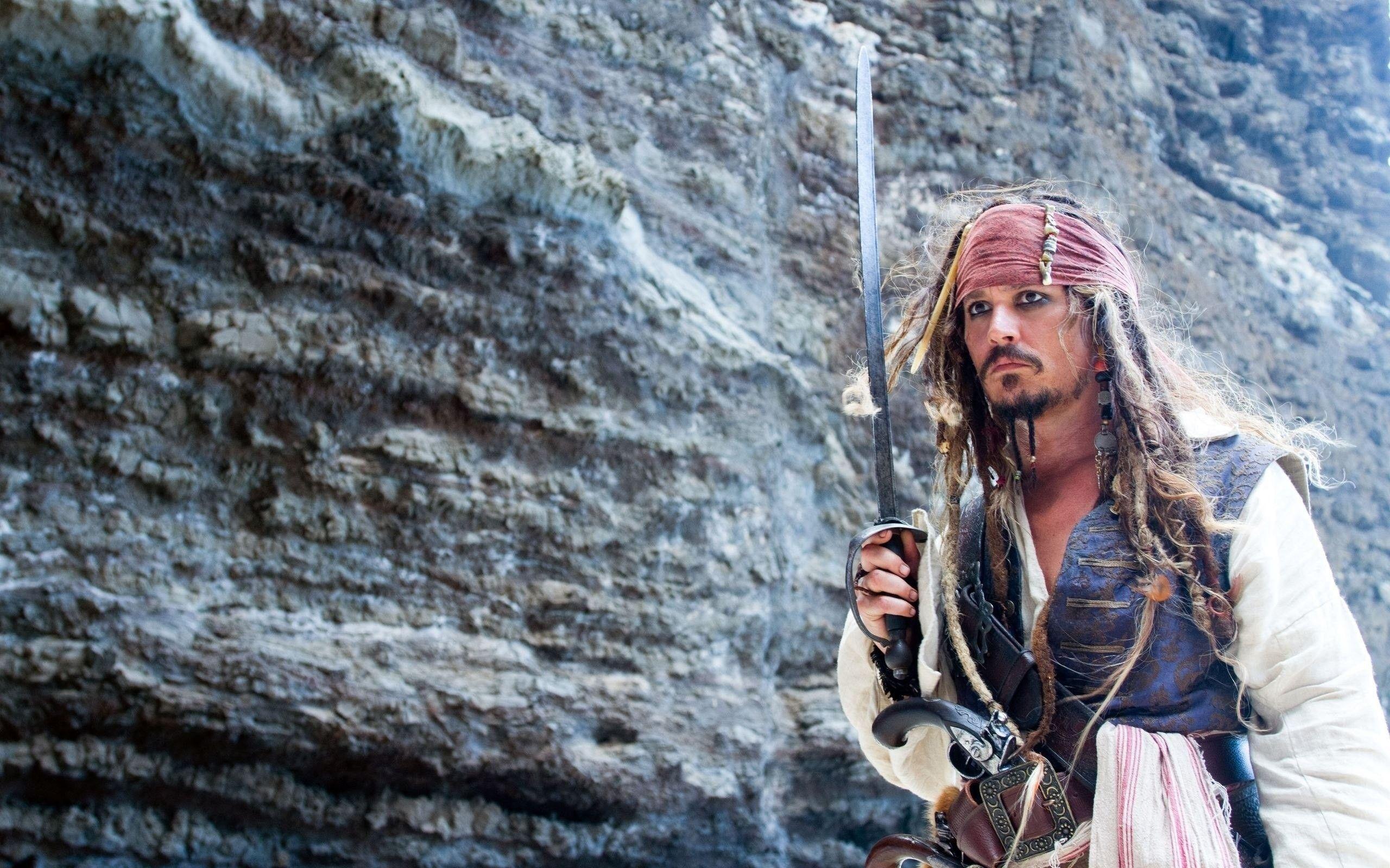 Jack Sparrow alias Johnny Depp in The Pirates of the Caribbean