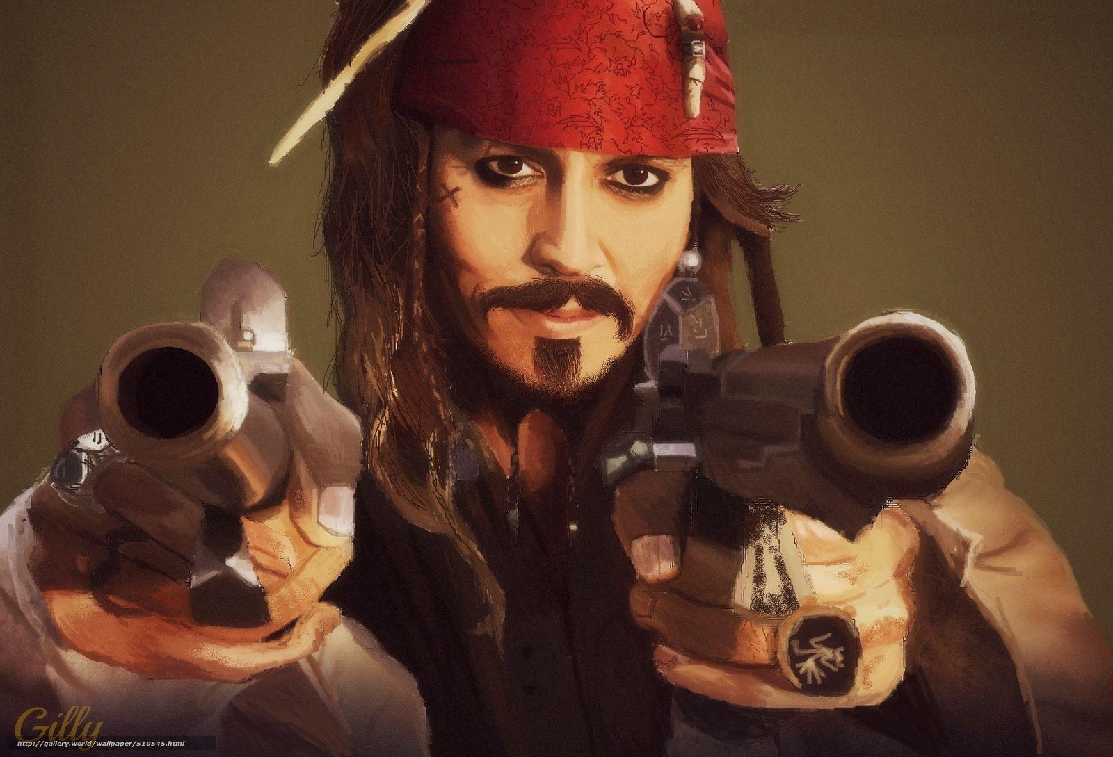 Download wallpaper Jack Sparrow, Johnny Depp (johnny depp), pirate