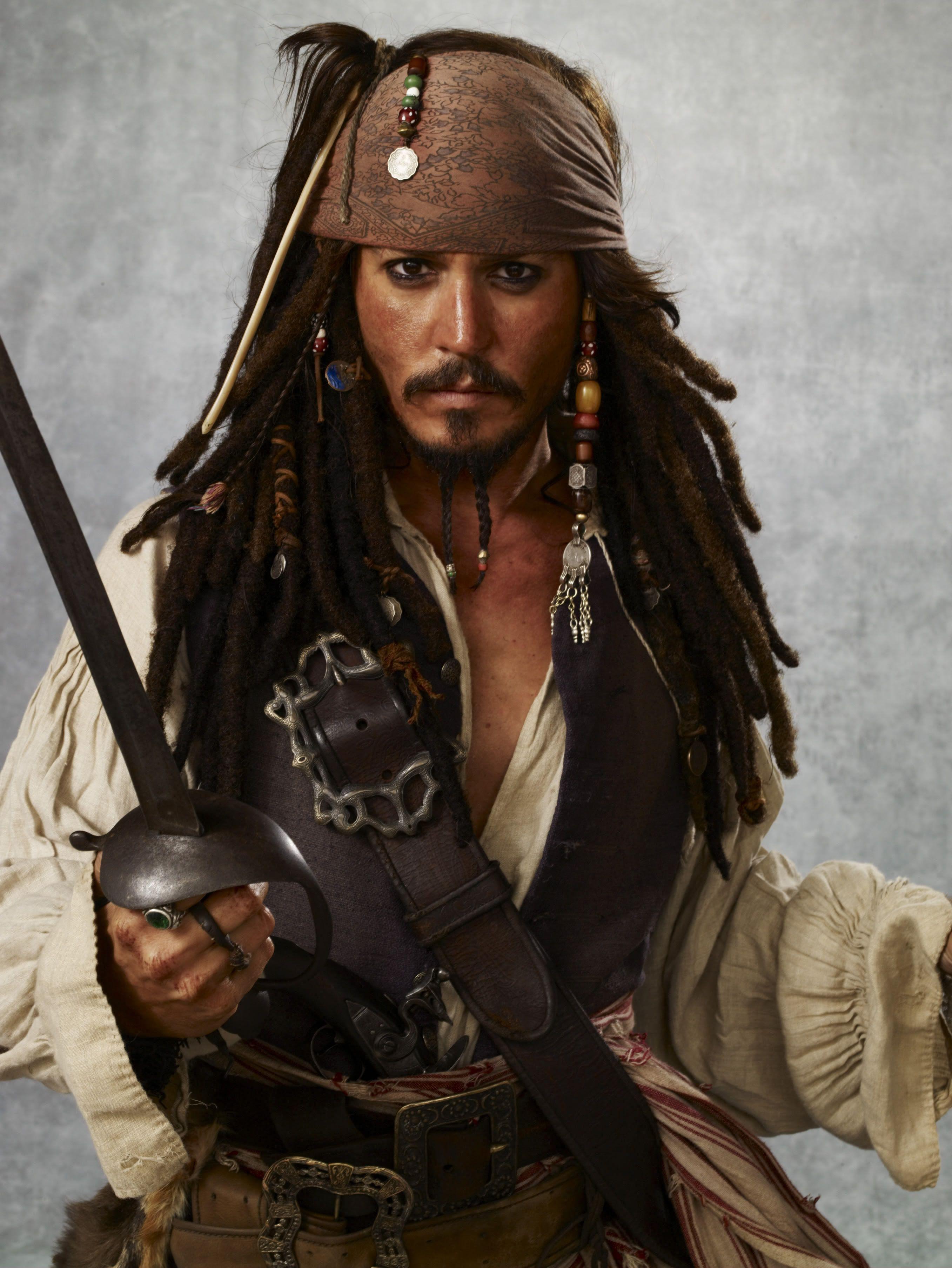 Jack Sparrow's dreadlocks with loc jewelry. Loc'd in Love