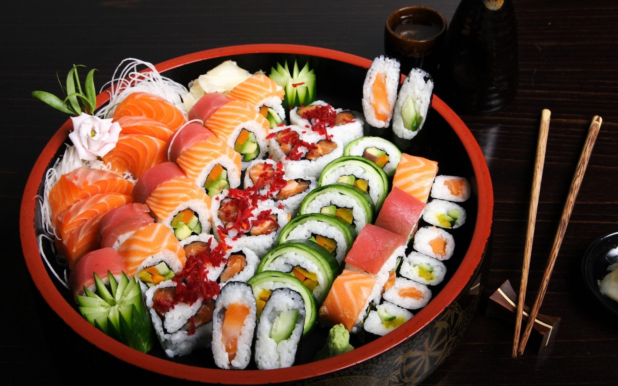 Fish, Seafood, Figure, Sushi, Rolls, Assorted Wallpaper