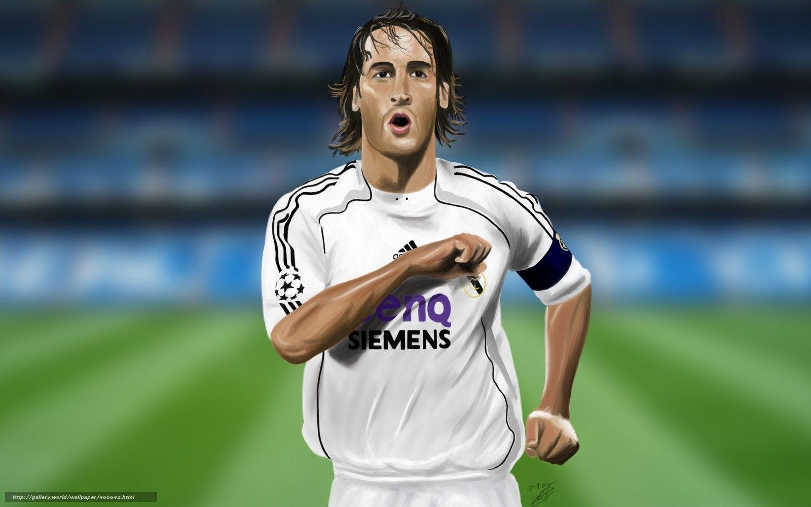 Download wallpaper Raul, Raul Gonzalez, Real Madrid, real free