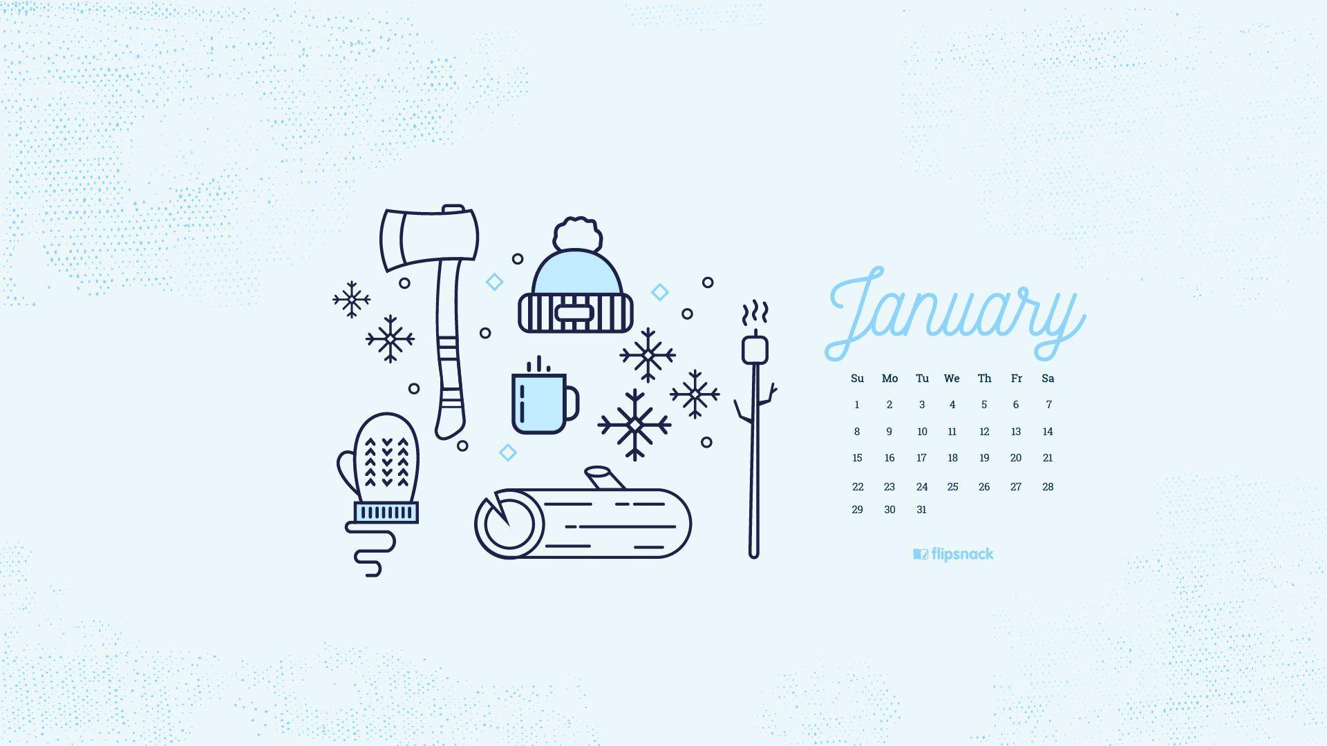 Freebie: January 2017 wallpaper calendar desktop background