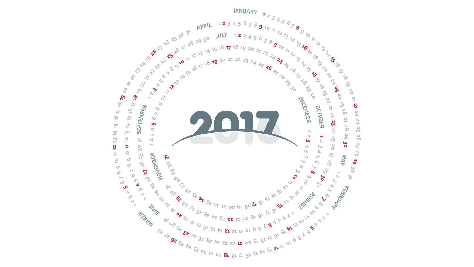 Stylish Calendar of 2017 New Year HD Photo