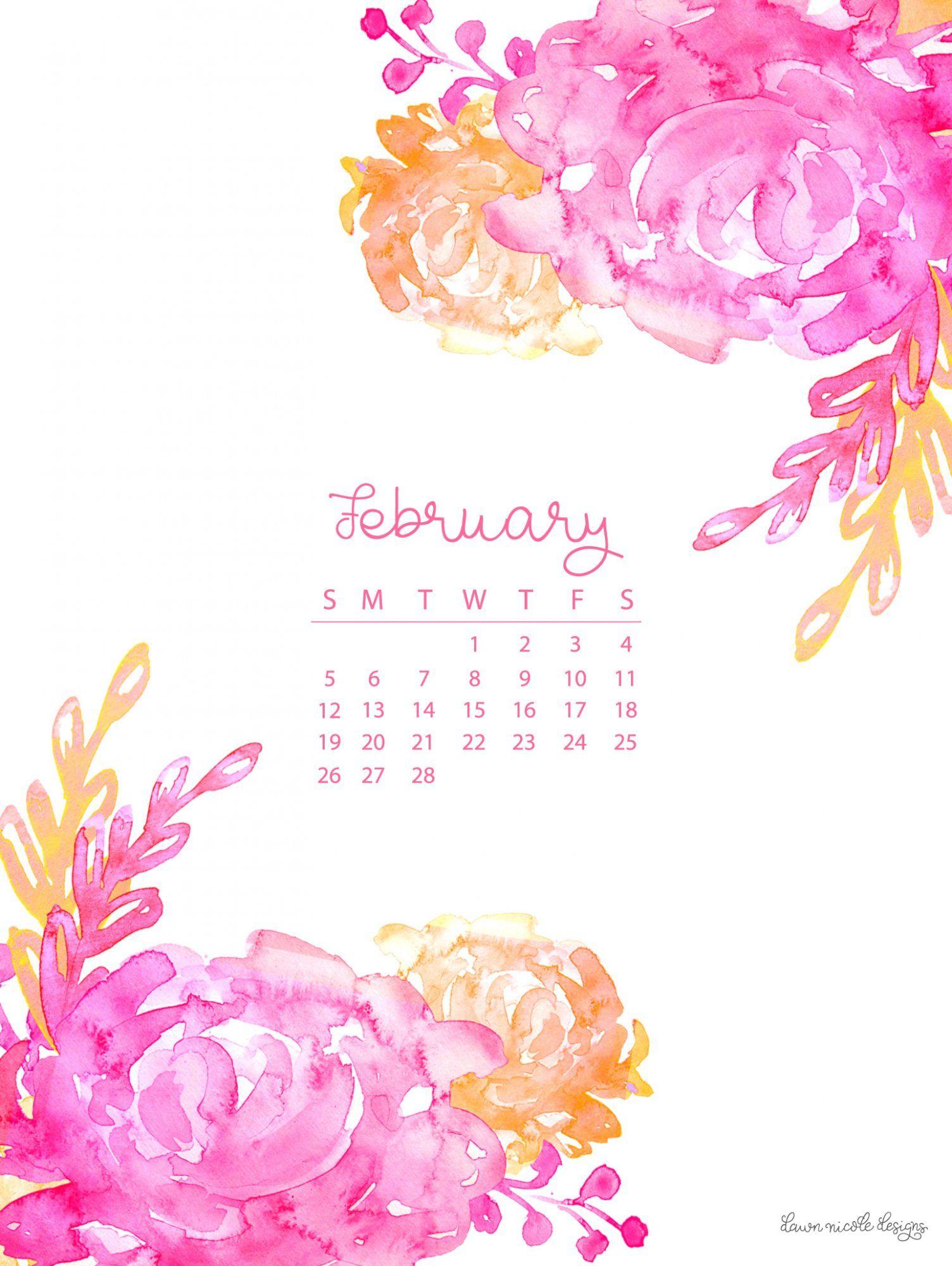 February 2017 Calendar + Tech Pretties. Dawn Nicole Designs®