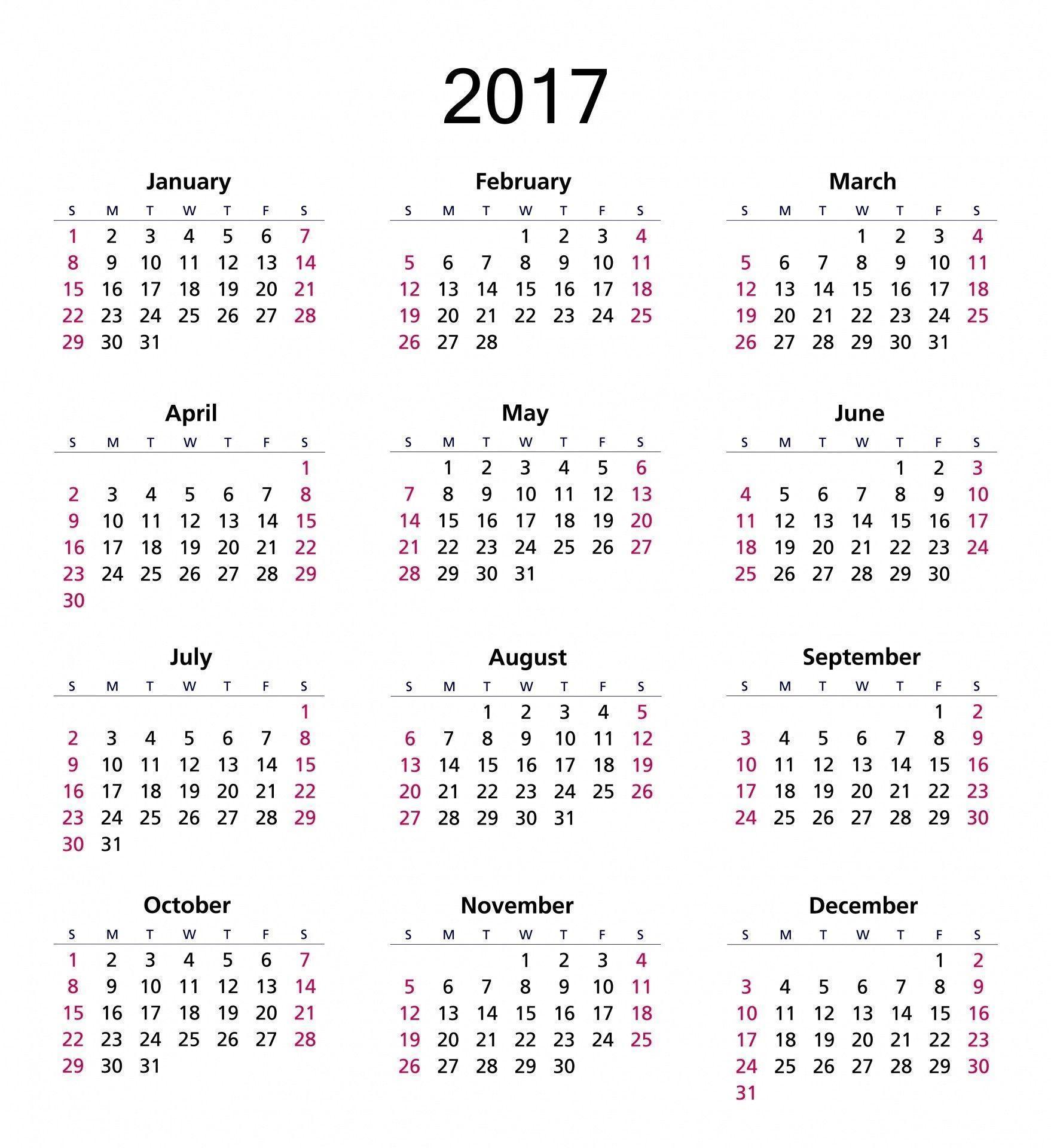 Calendar 2017 Wallpaper HD Download