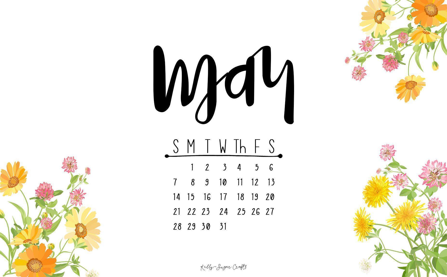 May 2017 Printable Calendar + Wallpaper