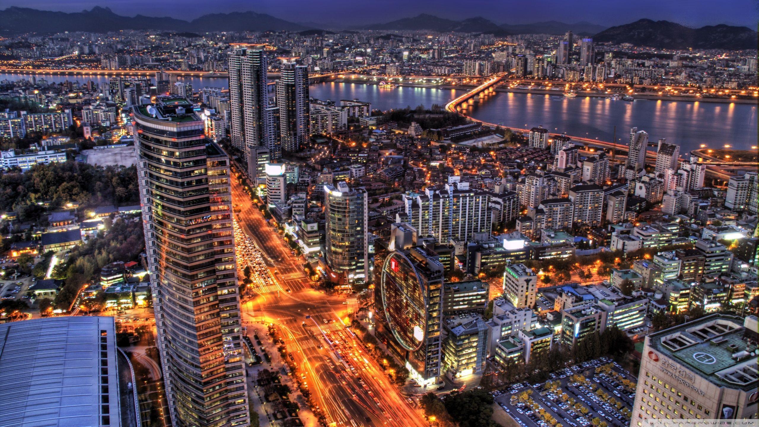 Seoul At Night, South Korea HD desktop wallpaper, High Definition