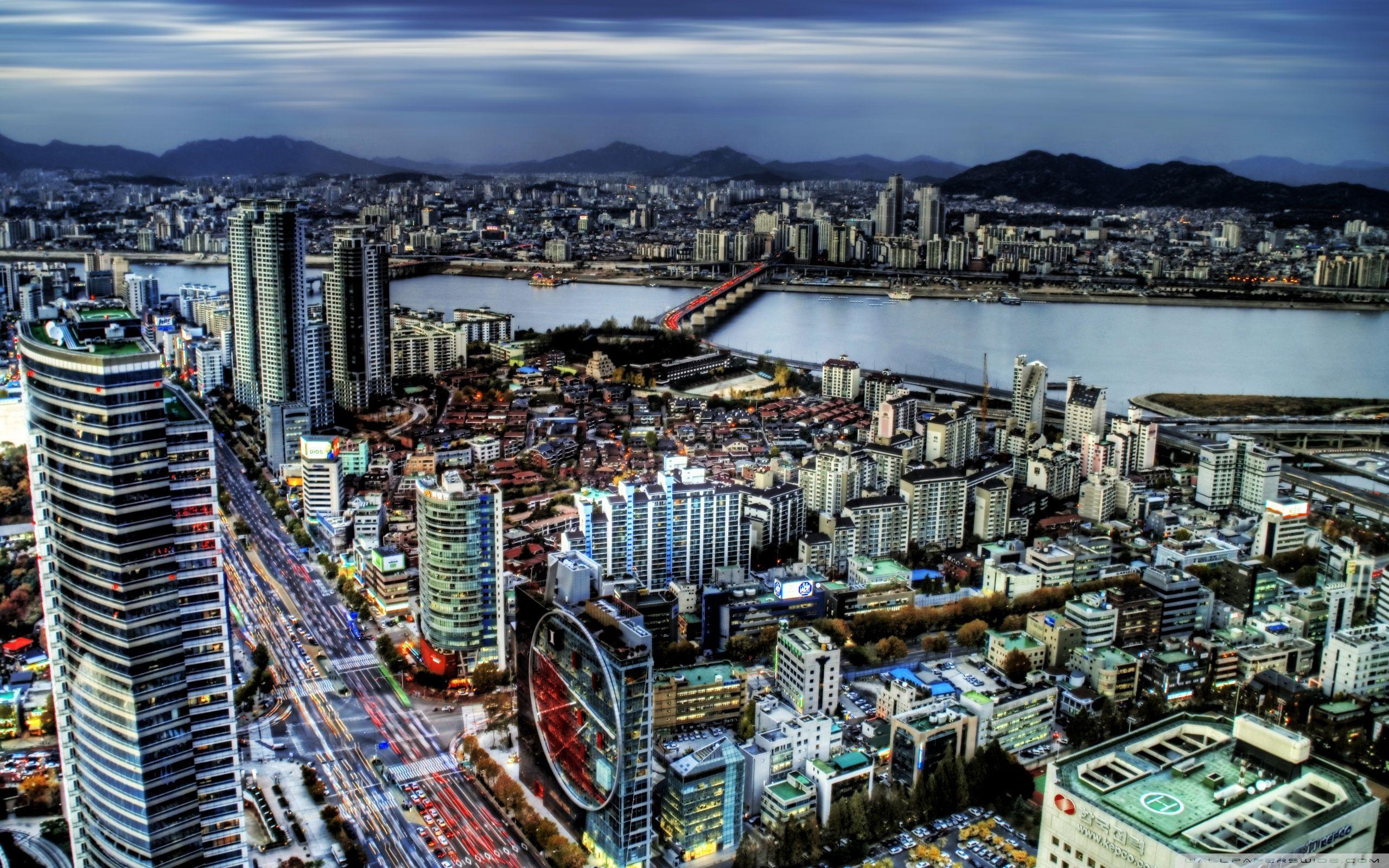 Seoul Panorama, South Korea HD desktop wallpaper, High Definition