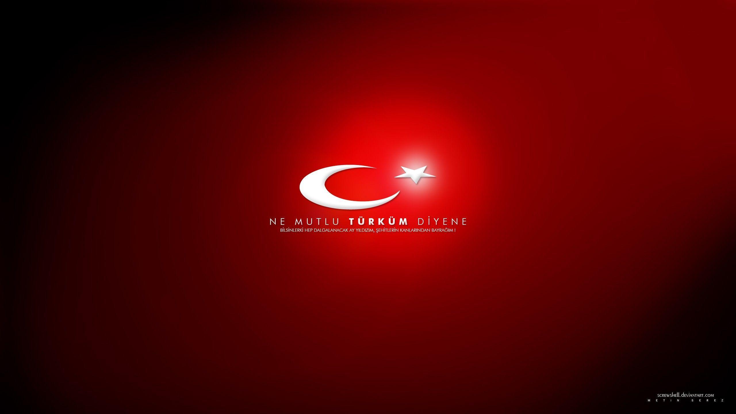 Flags turkey ataturk turkish moon and star wallpaperx1440