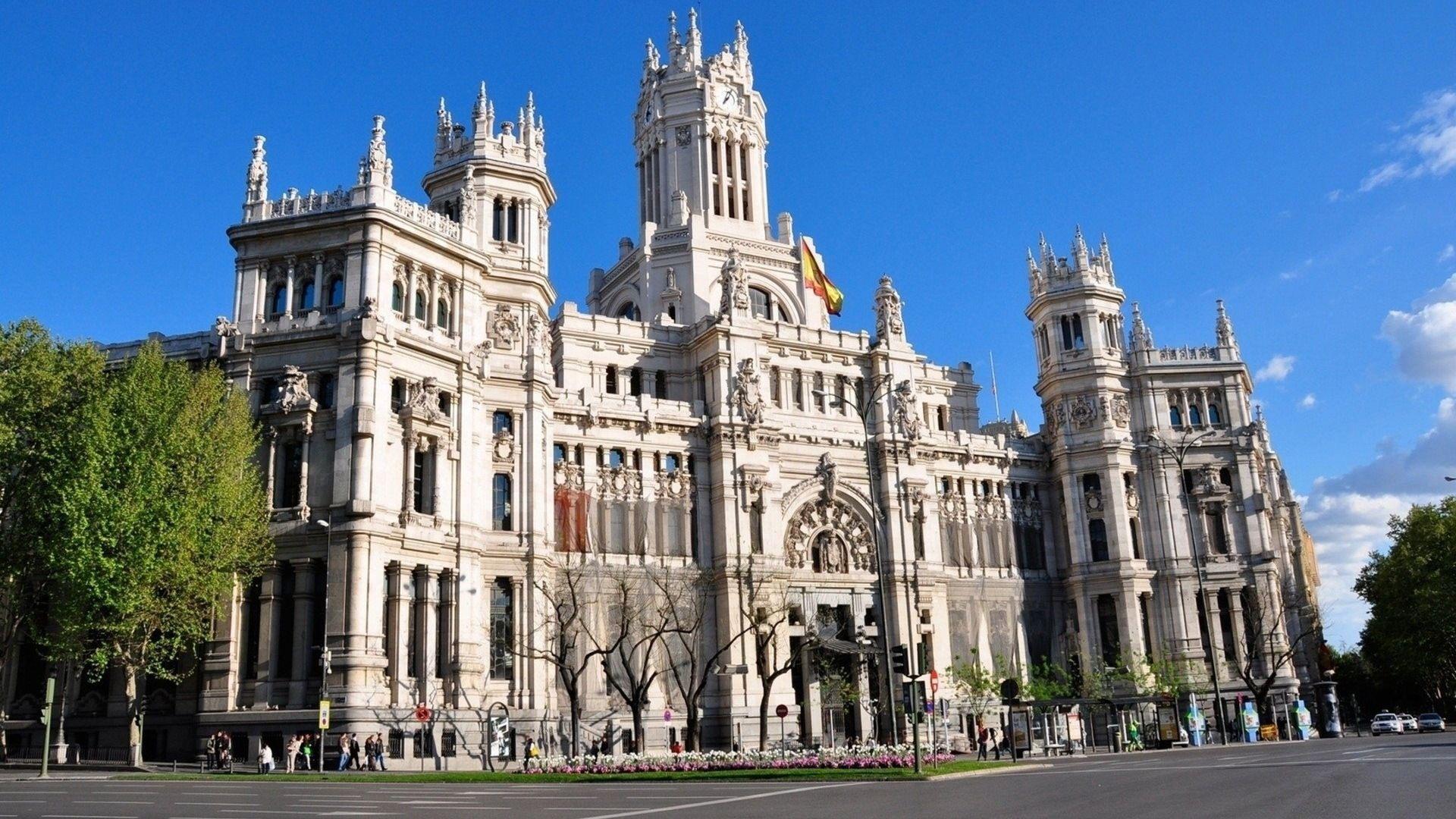 Spanish capital of Madrid, city scenery HD wallpaper