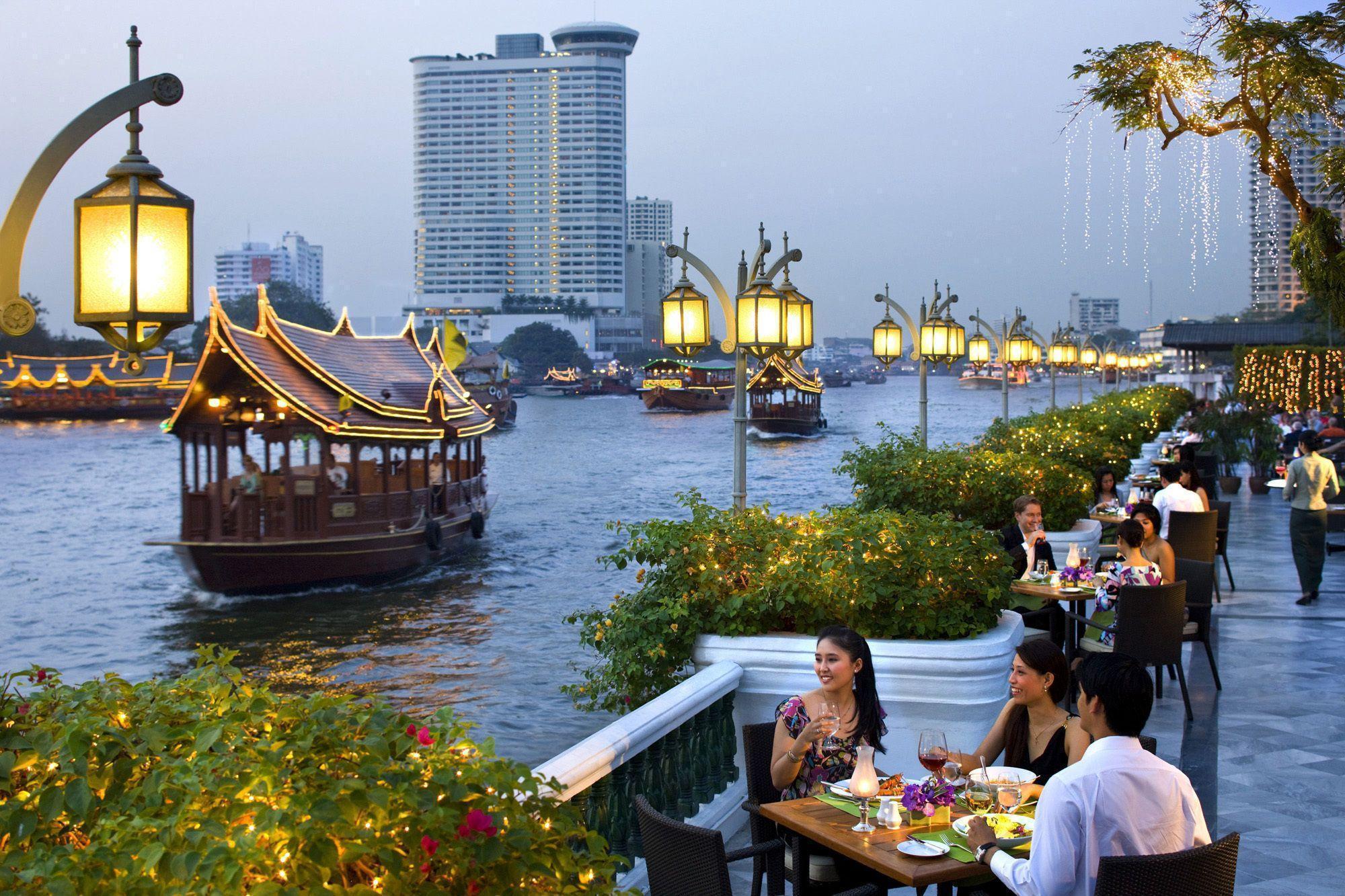 Relax on the waterfront in Bangkok, Thailand wallpaper and image